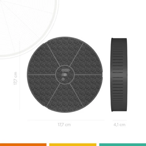 DE DIETRICH Elica CFC0038668 - Jeu De 2 Filtres à Charbon Actif Pour Hotte De Cuisine Elica (CFC0038668) – Image 2