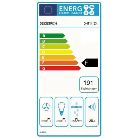 Hotte Télescopique 56cm 430m3/h - Dht1116x - De Dietrich - Inox – Image 3