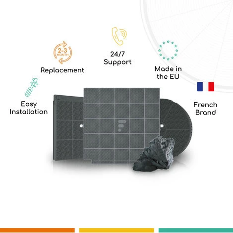 DE DIETRICH Filtre à Charbon DeDietrich 9029793768 / 92X3609 / EFF52 / EFF53 9029793768_ded – Image 3
