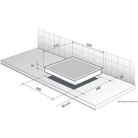 Table De Cuisson à Induction 65cm 3 Feux 7400kw Noir - Dpi7570xt - De Dietrich - Noir – Image 4