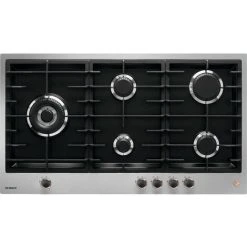 Table De Cuisson Gaz 90cm 5 Feux Noir/inox - Dpe7929xf - De Dietrich - Noir Et Inox